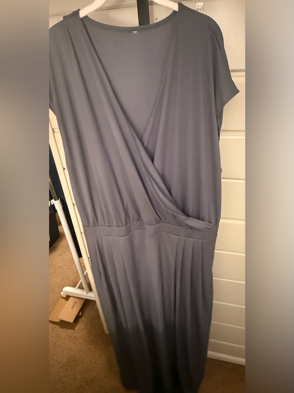 HALARA Slate Gray Wrap-Front jumpsuit